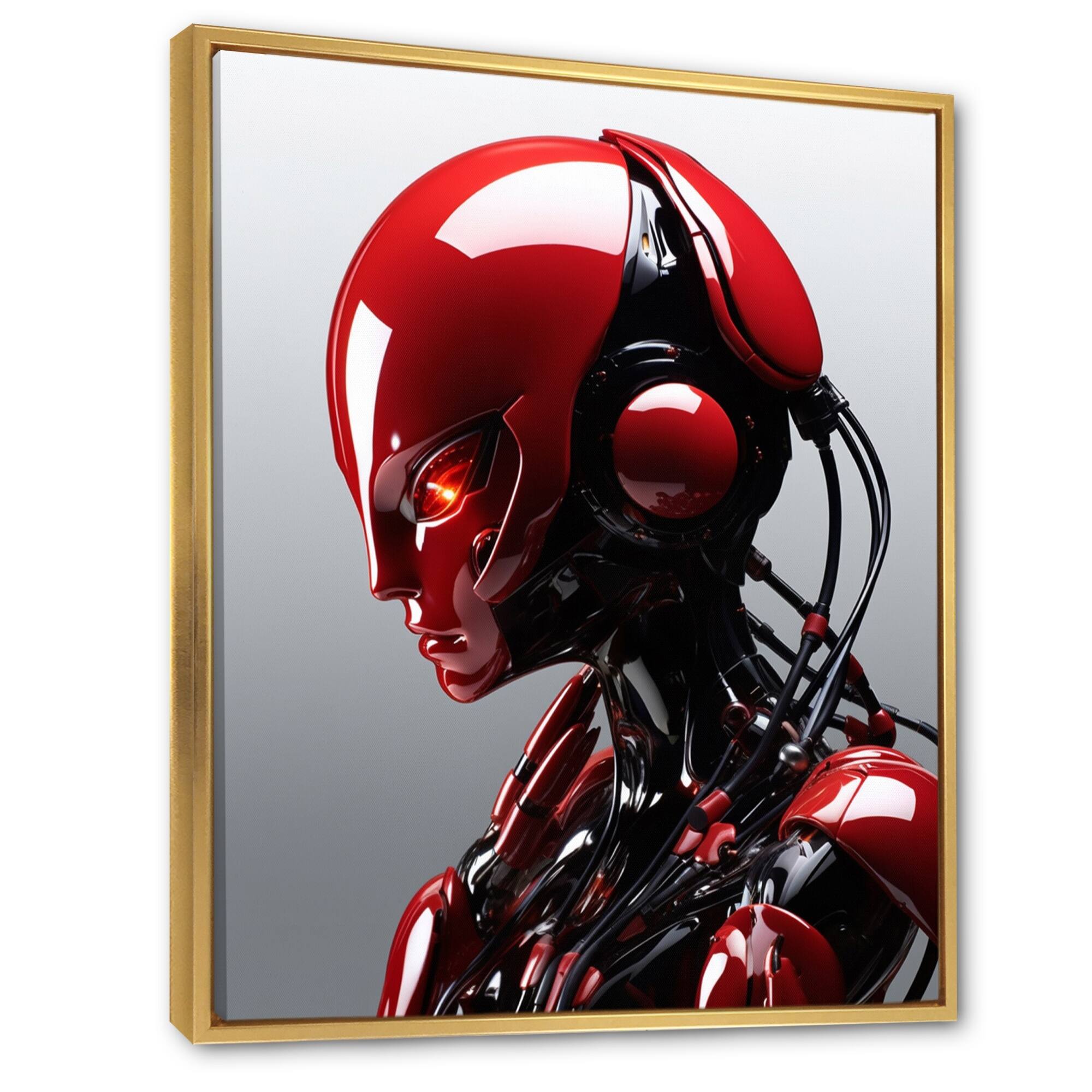 Designart "Beastly Robot II" Robot Framed Wall Decor Bed Bath